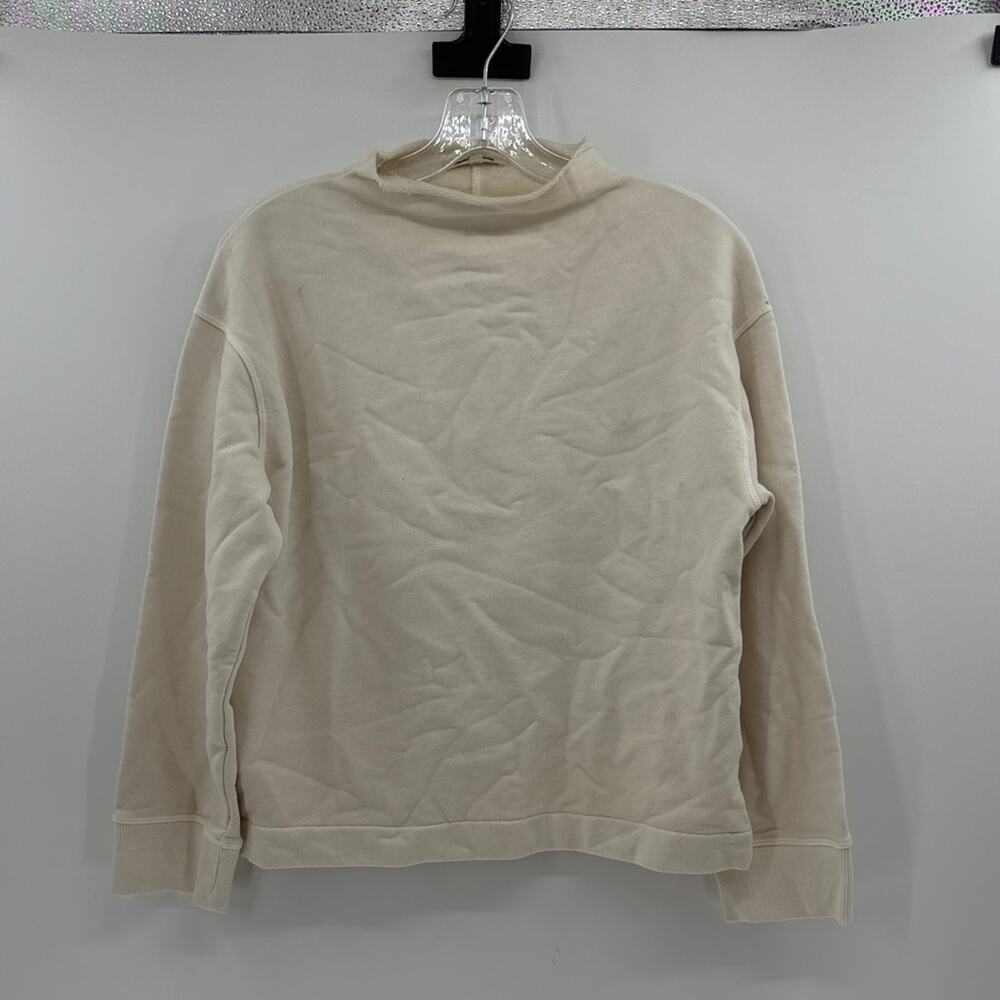 Madewell Women's Long-Sleeve Funnel-Neck Sweatshirt - Ivory - XS - NWT